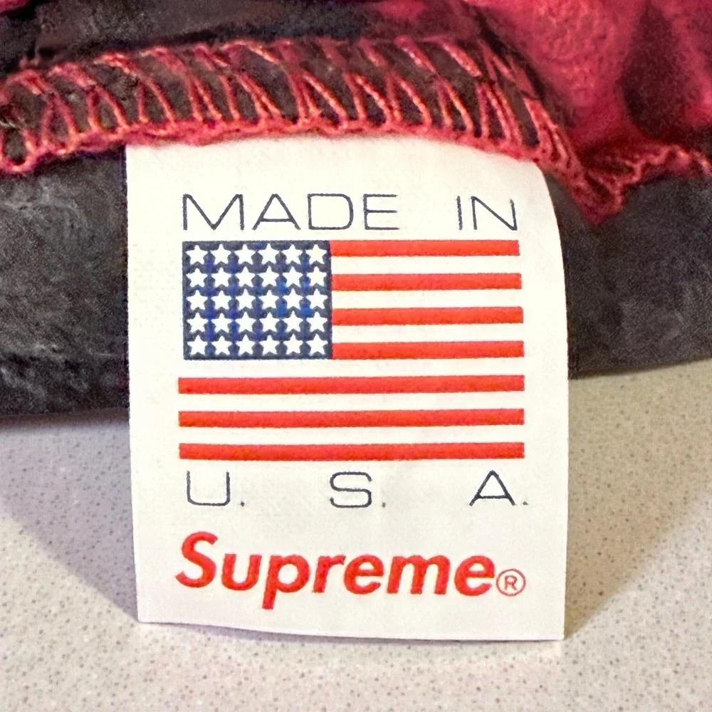 Supreme Champion Corduroy 5 Panel Red Snapback Hat Made in USA Season SS17